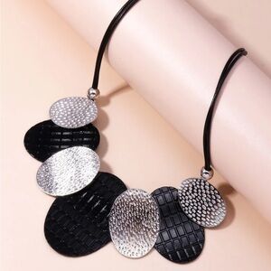 Elegant Black and Silver Necklace
